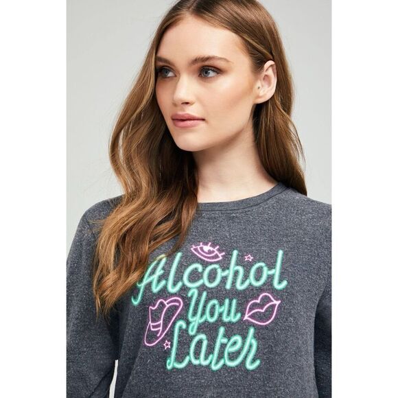 New. WILDFOX Alcohol you later sweatshirt. Small. Retails $129 - Picture 2 of 8